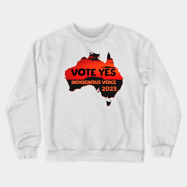 Vote YES to Indigenous Voice to Parliament Australia Crewneck Sweatshirt by Distinct Designs NZ